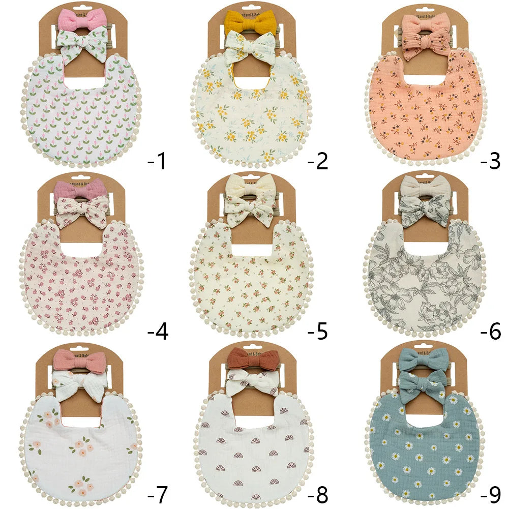 Personalized Custom name Embroidered Newborn letter Nursery Baby Bibs burp cloth suit Cotton Gifts for Boy Girl 