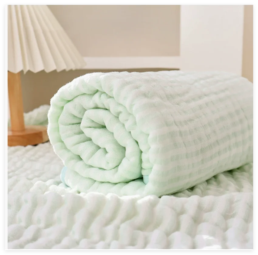 Muslin Swaddle Blankets Newborn 6 Layers Cotton Bamboo Soft Baby Blanket Receiving Blanket For Boys Girl Toddler Baby Bath Towel