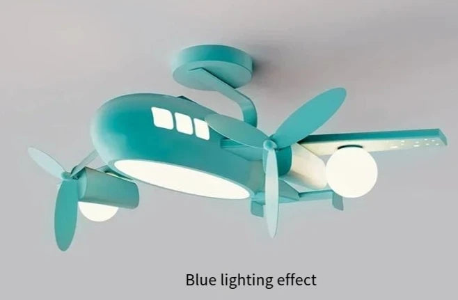 JIANKEXING Bedroom Lights Children's Room Lights Luxury Creative Cartoons Airplanes Chandeliers Modern Minimalist Boys Girls
