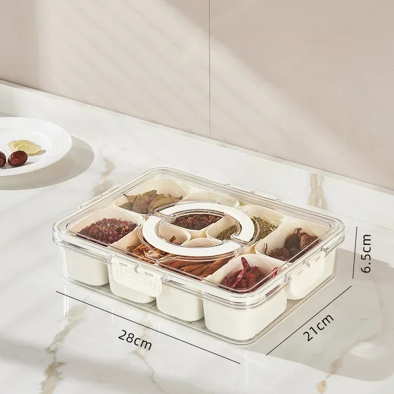 Drain Basket Divided Fresh-keeping Boxes Household Snack Fruits Transparent Simple and Transparent Kitchen Fresh-keeping Box