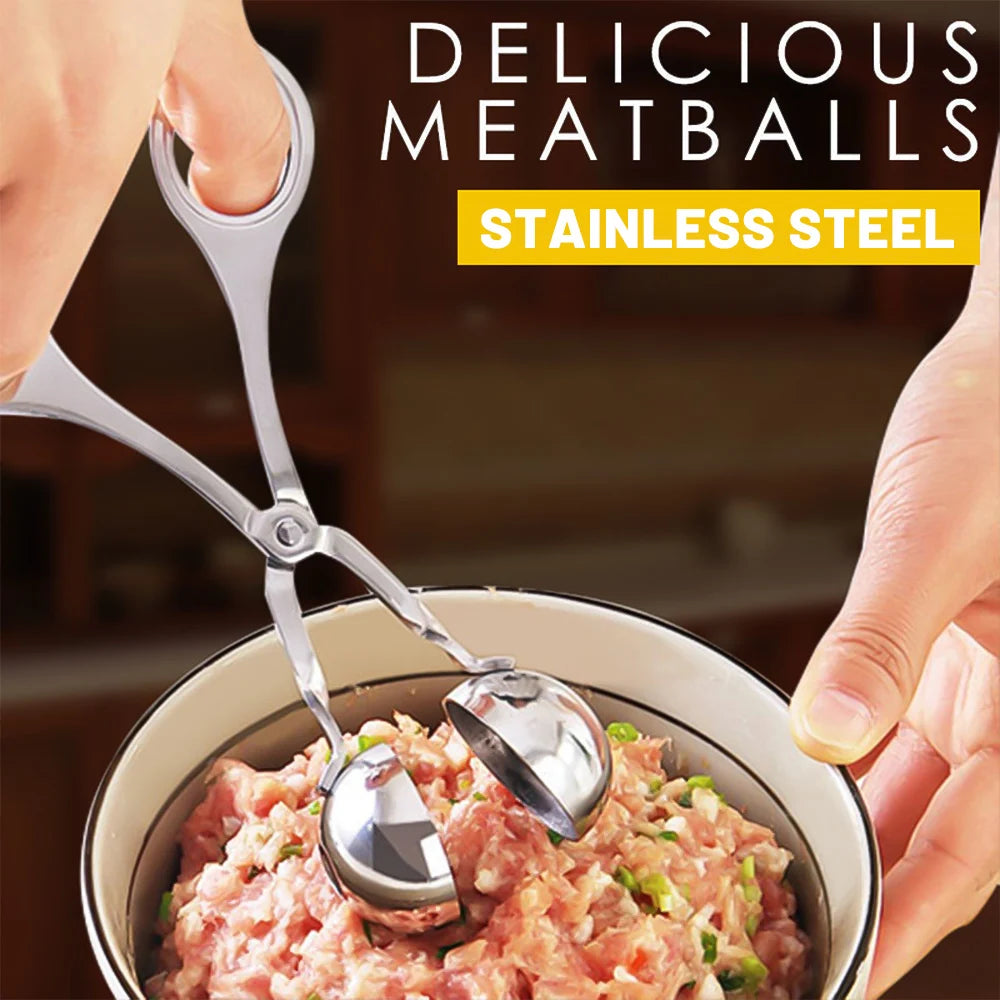 Stainless Steel Meatball Clips Meatballs Maker Tool Non Stick Stuffed Meat Balls Fish Ball Rice Ball Making Mold Kitchen Gadgets