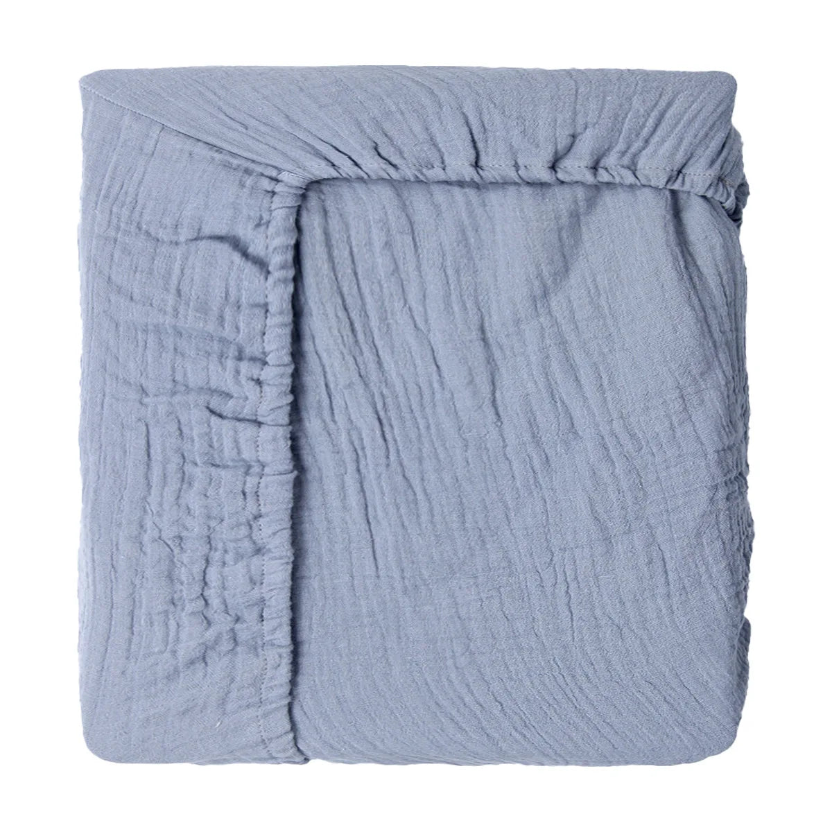 100% Cotton Crinkle Muslin Fitted Crib Sheet for infant baby Soft Breathable Solid Color Baby Bassinet Mattress Cover Bedding