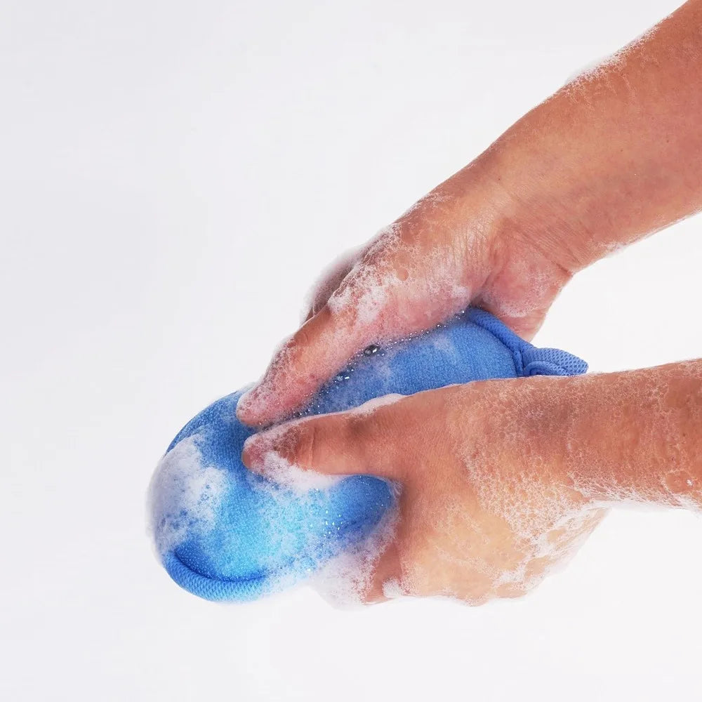 2Pcs Natural Baby Bath Sponge - Ultra Soft Baby Sponge for Bathing - Kids Bath Sponges for Infants, Toddler Bath Time