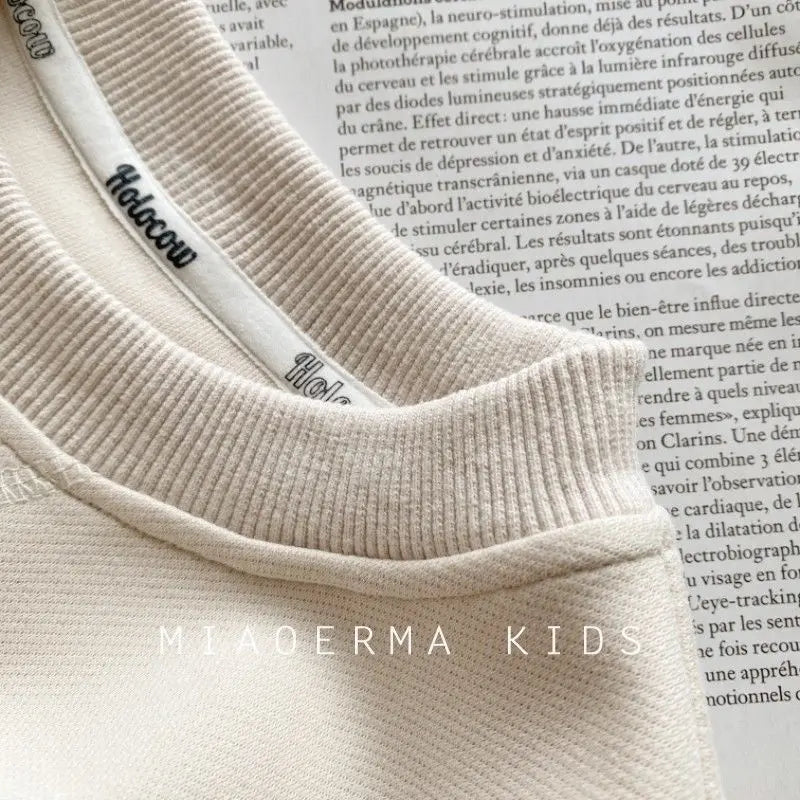 Spring Solid Sweatshirt Children Clothing 2024 New Autumn Fashion Loose Casual Pullover Kids Long Sleeve Cotton Tracksuits 2-8 Y