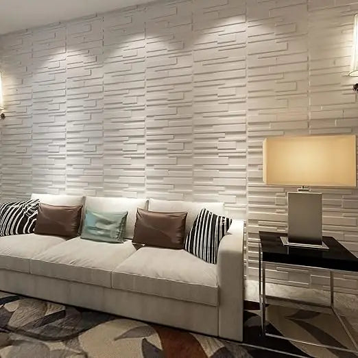 KUUJOJO 3D textured wall panel for indoor wall decoration, suitable for living room, hall, bedroom, hotel, office, send tape
