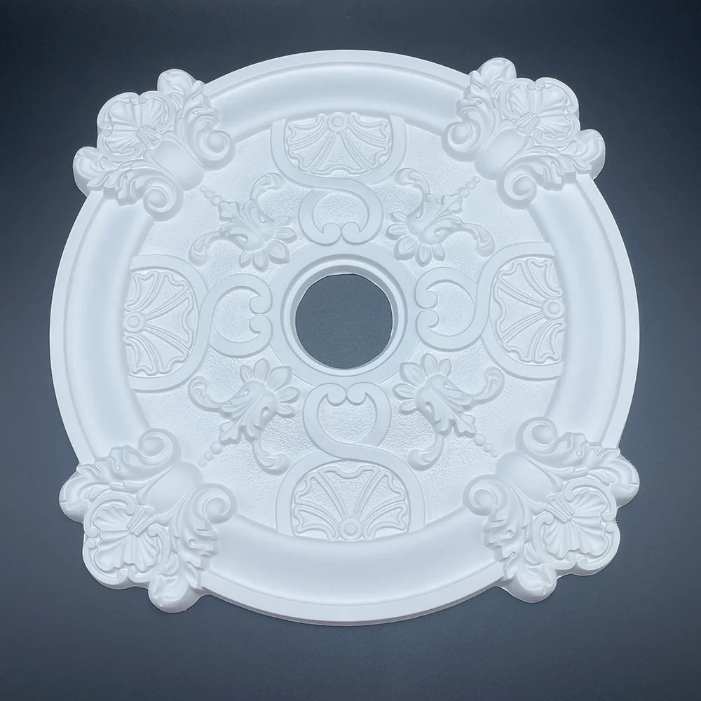 White PU lamp panel imitation gypsum resin PVC polyurethane construction home decoration decoration material disc foam
