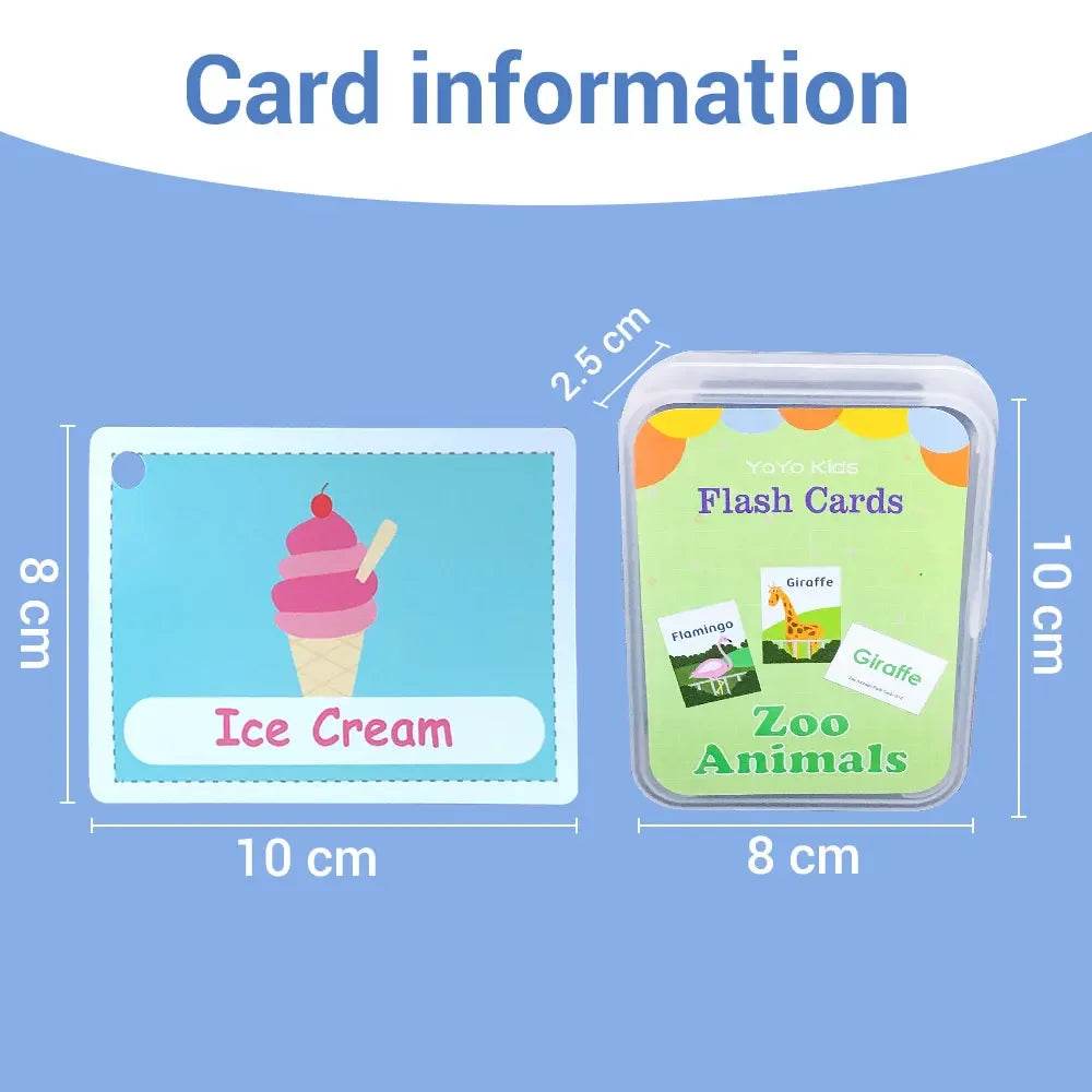 Kids English Words Learning Flashcards Reading Enlightenment Cards Home School Educational Toys Montessori Teacher Teaching Aids - AIAZ