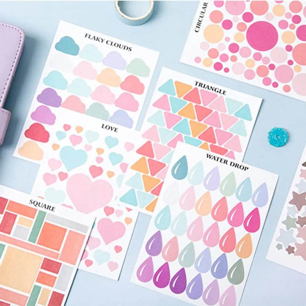 School Supplies Planner Album Self-adhesive Decorative Decals Label Stickers Stationery Stickers Diary Scrapbooking Stickers - AIAZ