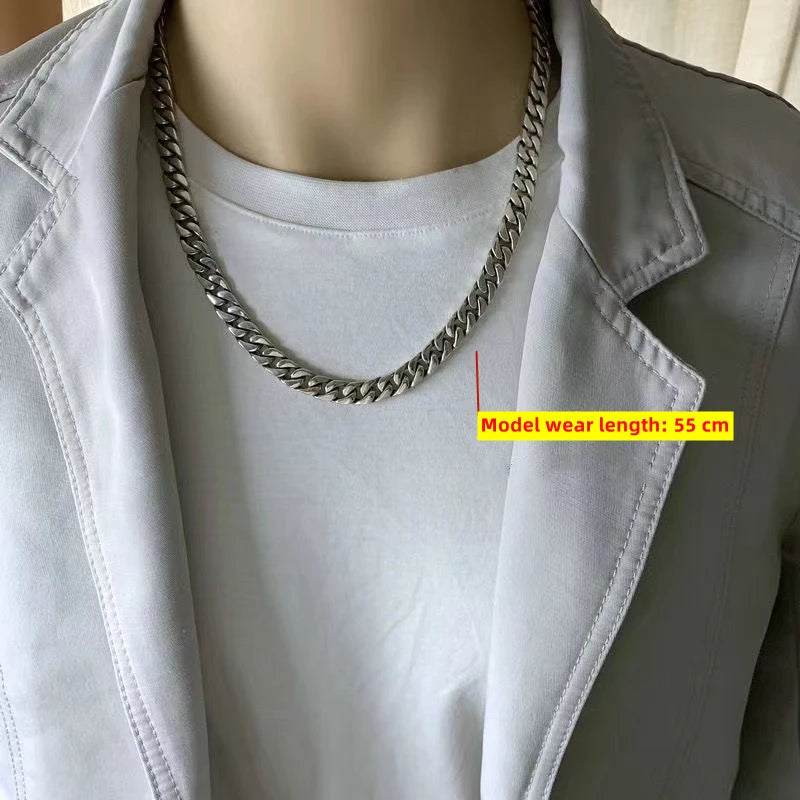 Factory Price 100% S925 Sterling Silver Miami Hiphop Cuban Trend Clavicle Chain Necklace for Man Women Boyfriends Jewelry