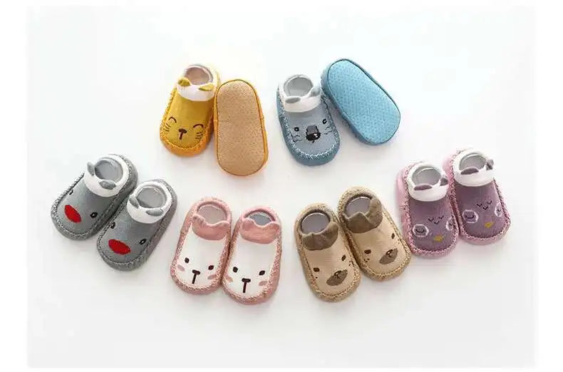 1 Pair Fashion Cute Baby Socks With Rubber Soles Infant Spring Autumn Winter Children Floor Socks Shoes Anti Slip Soft Sole Sock