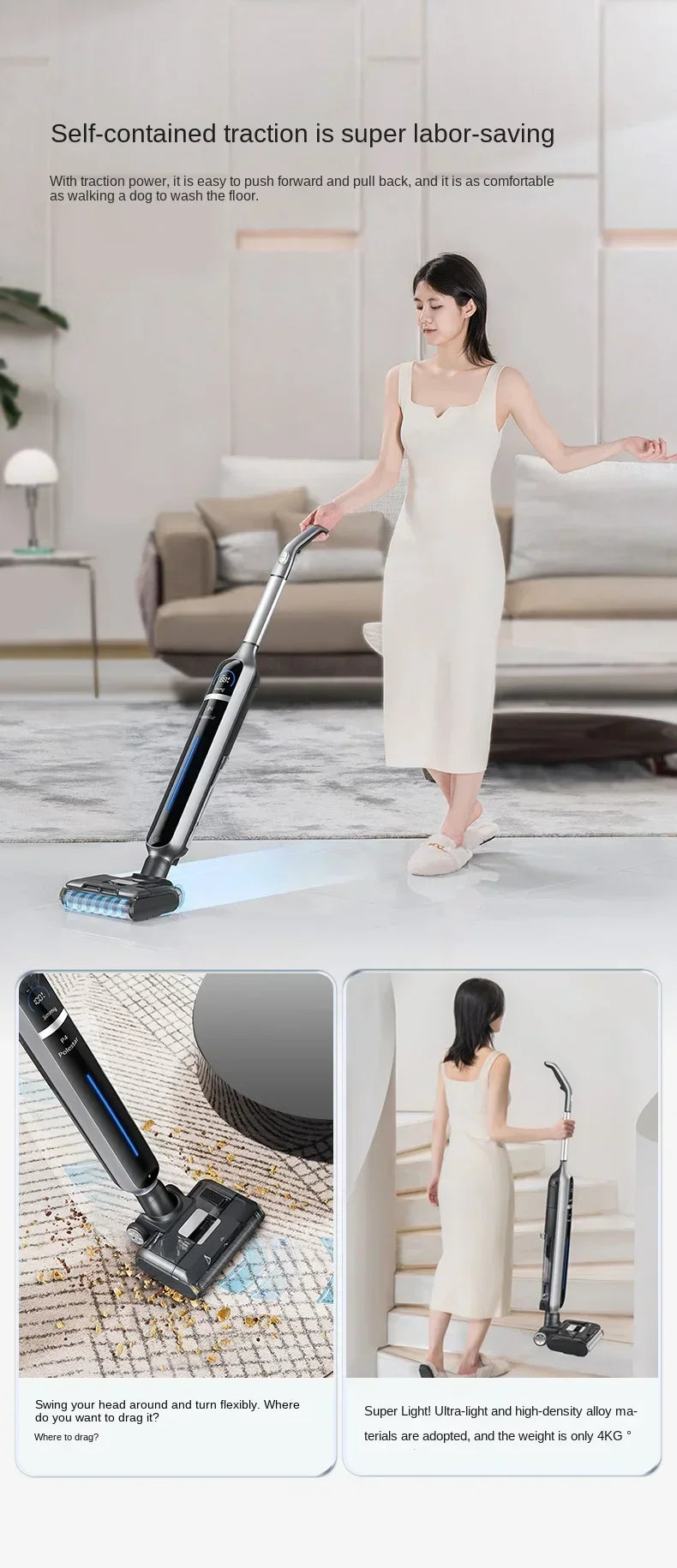 jimmy P4 Polaris Household Vacuum cleaner Floor cleaner Vacuum mop Floor Dry and wet integrated cleaner to remove bacteria Origi
