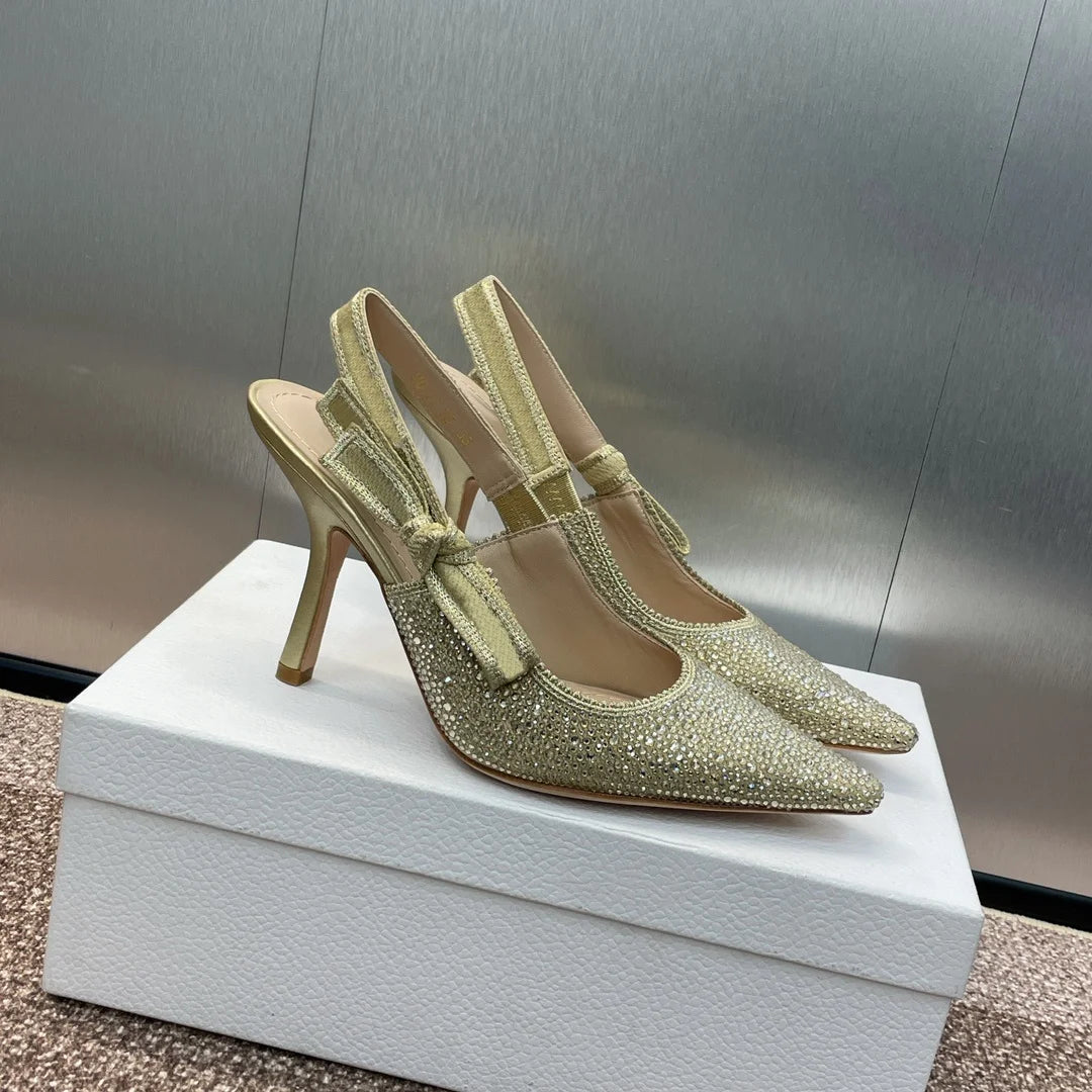 Top Quality Luxury Womens Sandal Casual Lace Flat Fashion Embroidered Muller Shoes Designer Silk Leather Soled High Heel