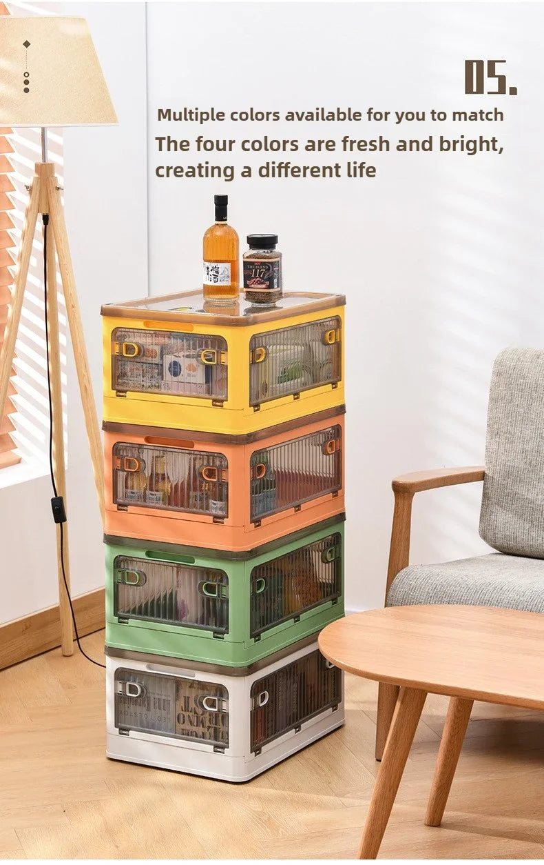 Household Plastic Transparent Sorting Wardrobe Clothes Toys Book Storage Box Folding Storage Box Shoes Storage Box Plastic Boxes