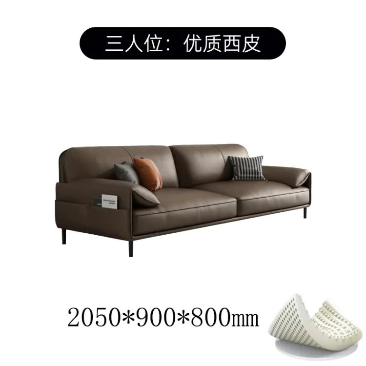 Comfortable Adult Sofa Simple Modern Leather Italian Light Luxury Sofas Business Reception Designer Sillon Cama Home Furniture