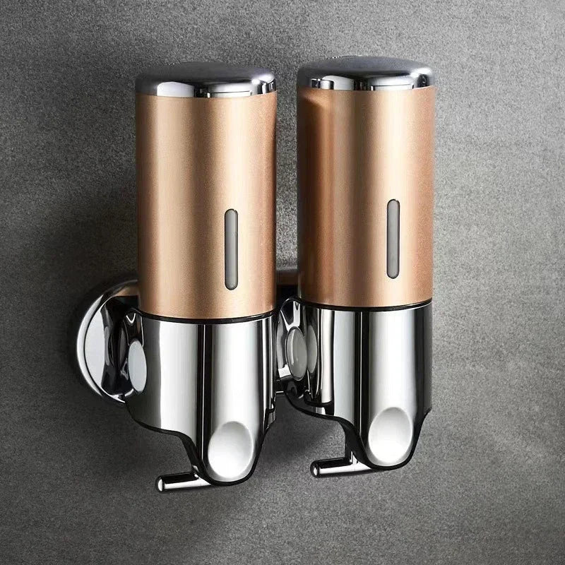 Soap Dispensers Shampoo Dispenser Hotel Bathroom Toilet Wall-mounted Shampoo Shower Gel Press Box Soap Pump Barrel Hand Liquid