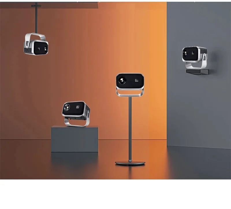 Portable Mini Projector for Home, High Definition, Smart Home Theater, Mobile Phone Screen, 4K Projector