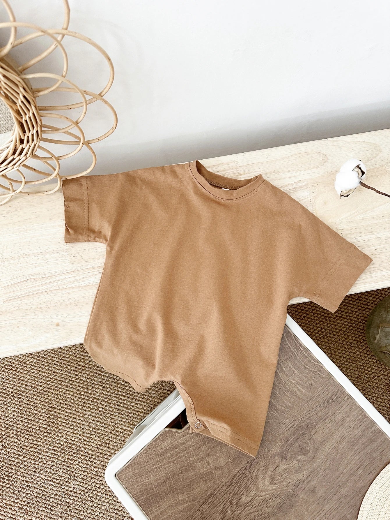 Baby Boy Basic Romper Summer Newborn Infant Baby Clothes Wear Infant Short Sleeve Jumpsuit Ribbed Clothes Outfits Playsuit