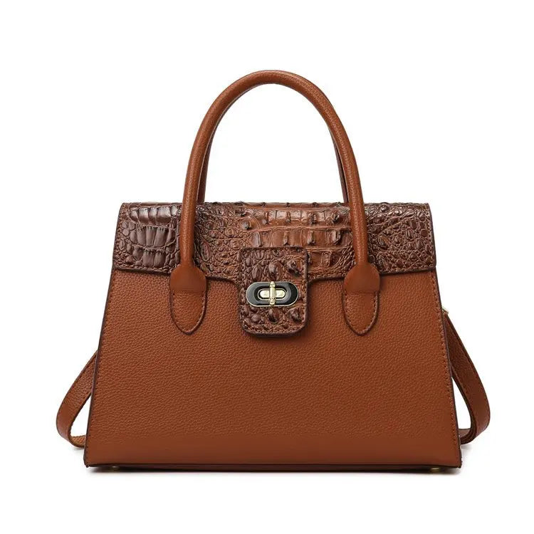 Embossed Handbag for Women 2025 New Fashionable Spacious Soft Leather Woven Rope Shoulder Hand Carry Crossbody Bag