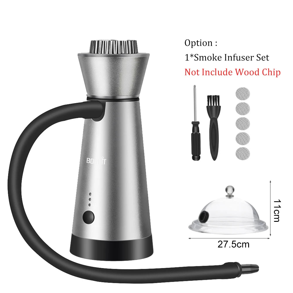 BORUIT SK301B Smoker Infuser Portable Molecular Cuisine Smoking Gun Added Flavor for Meat BBQ Cocktails Kitchen Cooking Tools