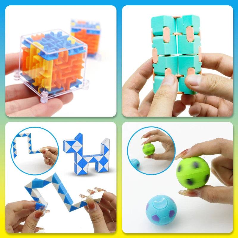 120/206pcs Kids Birthday Party Favors Set Toys Children Pinata Filler Bulk Supplies Boys Girls Classroom Carnival Prizes Favors - AIAZ