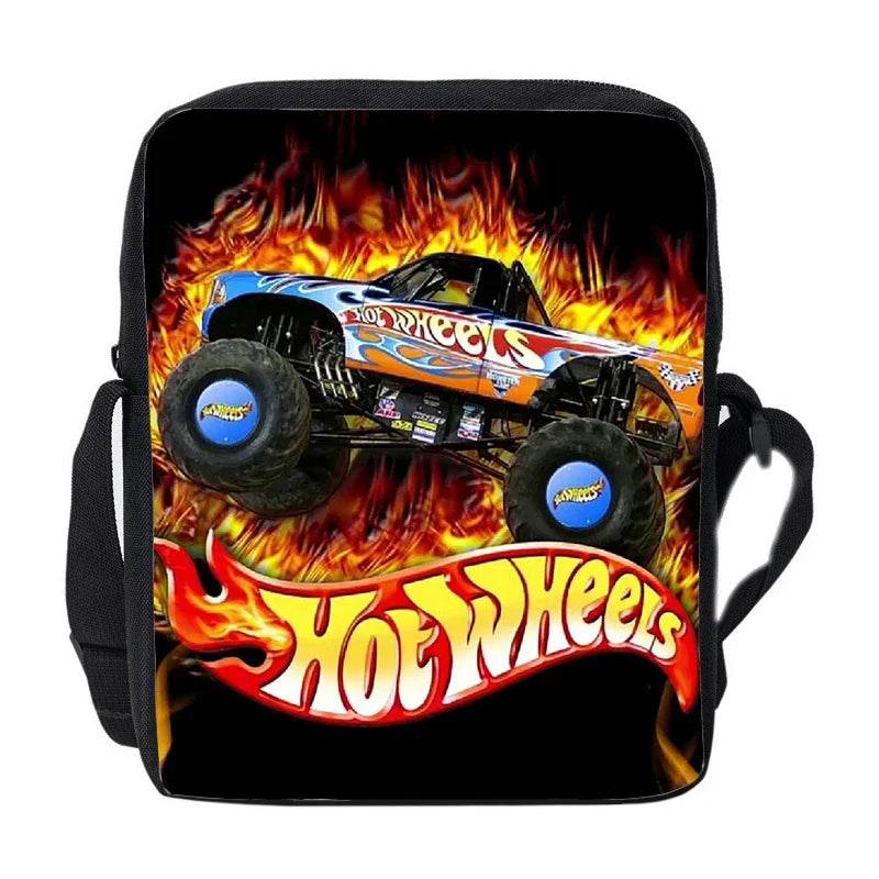 Hot Wheels Let's Race Print Backpack 3pcs Set Boys Girl Child School Bookbag Large Capacity Student Backpack Back to School Gift - AIAZ