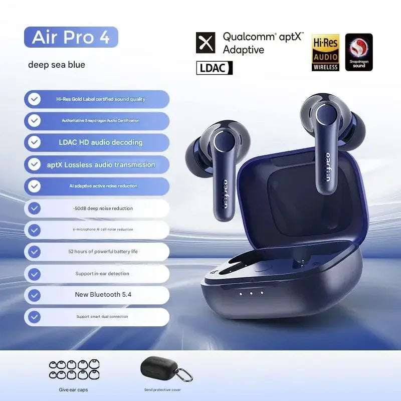 EarFun Air Pro4 Bluetooth Earphone HI-FI Active Noise Reduction IPX5 Waterproof Dynamic Diaphragm Ergonomics Gamer Earbuds