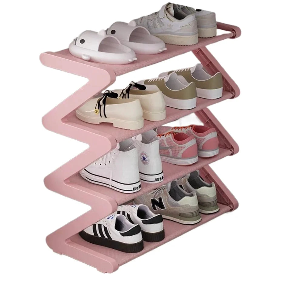 Creative Z-shaped Shoe Rack, Simple Household Shoe Storage, Multi-layer Assembly Shoe Rack for Dormitories Shoe Storage