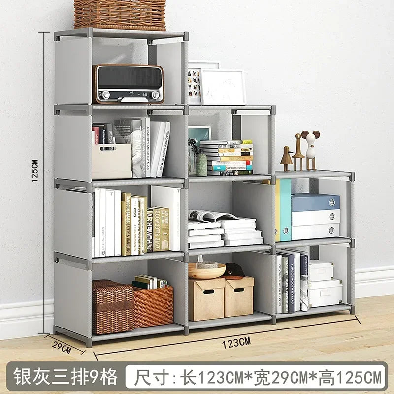 Floor To Ceiling Household Simple Bookshelf, Desktop Storage Shelf, Simple Children's Bookshelf, Multi-layer Miscellaneous Shelf