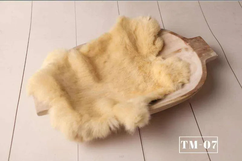 Newborn rabbit fur for baby photography props,basket filler cushion blanket