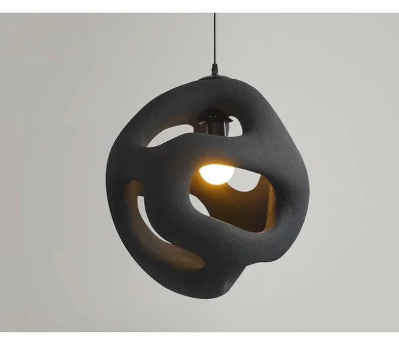 Wabi Sabi Style Restaurant Pendant Light Single Head Small Pendant Light Designer Living Room Sofa Light Study Counter Lighting