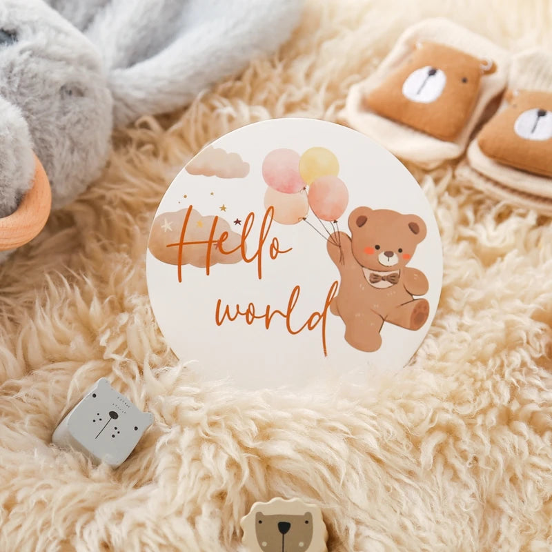 Newborn Milestone Cards Paper Number Monthly Memorial Milestone Photo Cards Commemorative Baby Birth Baby Photography Props