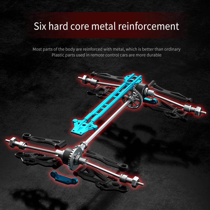 16103PRO 2.4GHz 70KM/H Professional RC Car: Brushless Motor, 1:16 Scale 4WD High-Speed Off-road Climbing Vehicle Wtith LED Light - AIAZ