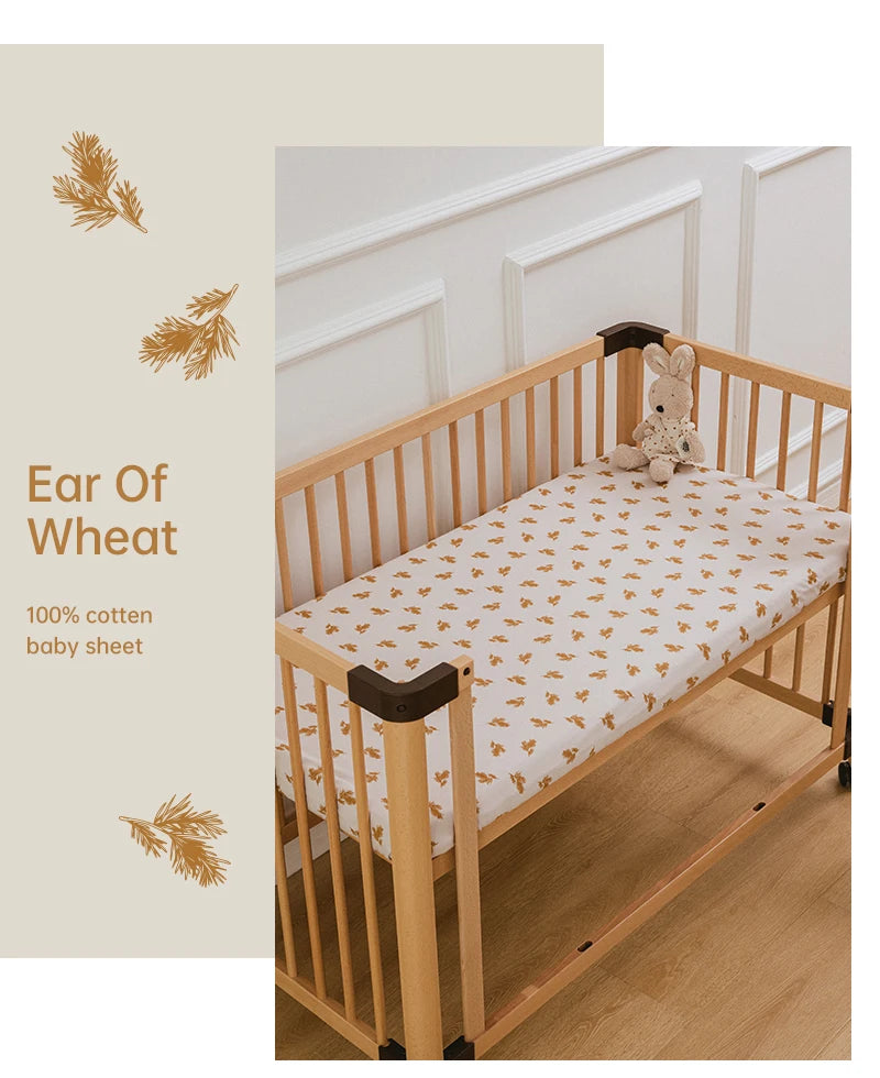 Baby Bedding Sets Crib Sheets 140*70Cm Infant Mattress Protector Baby Sheet Fitted 100% Cotton Soft Winter Warm Cot Cover