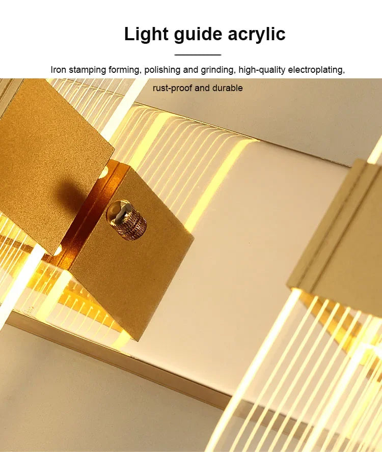 Luxury Creative Super Bright Living Room Bedroom Bedside Hotel Wall Lamp Transparent Line Guided LED Home Lighting Decoration