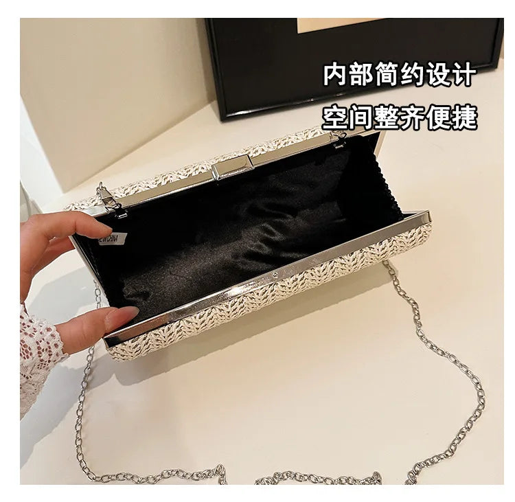 Brand New in 2025 Summer! Women's Woven Handbag. This Fashionable Style Can Be Carried As A Shoulder or Crossbody Bag