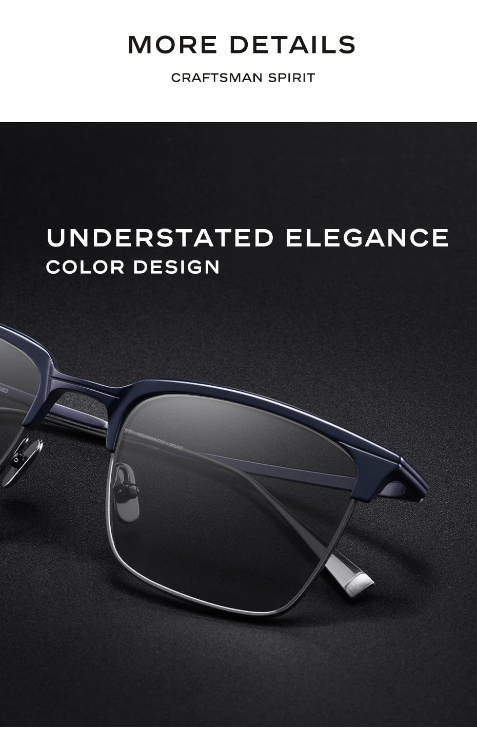 CAPONI Polarized Sunglasses For Men Fashion Pure Ttanium Eyewear Retro Trendy Brand Design Sun Glasses for Driving Shades BS1905