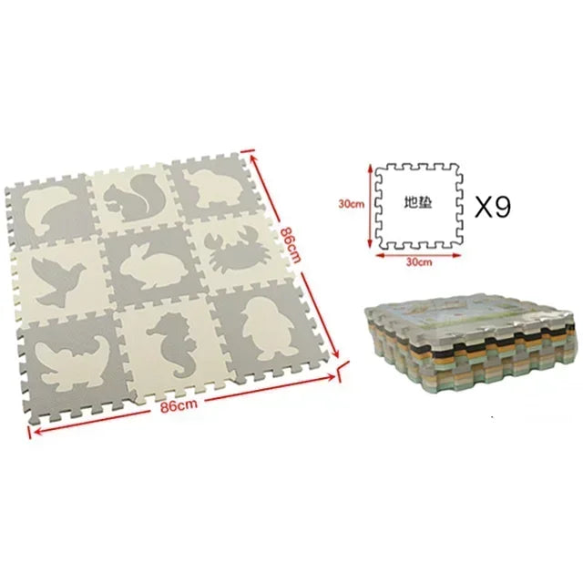 30*30*1cm 9Pcs Set Floor Mat Puzzle For Children Eva Foam Babies Floor Mat Games Interactive Toys For Toddlers Play Mat Baby Toy