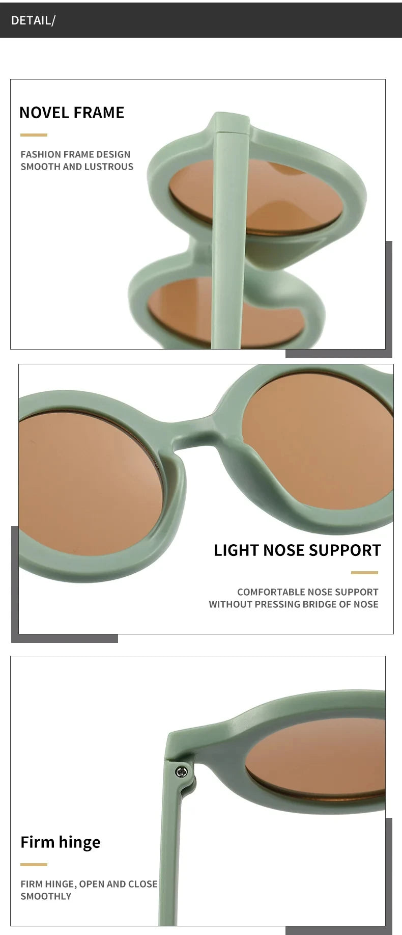 2024 new children's sunglasses yuanchaotong UV400 plastic glasses sunglasses