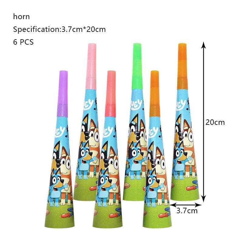 New Bluey Birthday Party Decoration Latex Balloons Bingo Aluminum Film Balloon Disposable Tableware Kids Event Supplies Backdrop - AIAZ