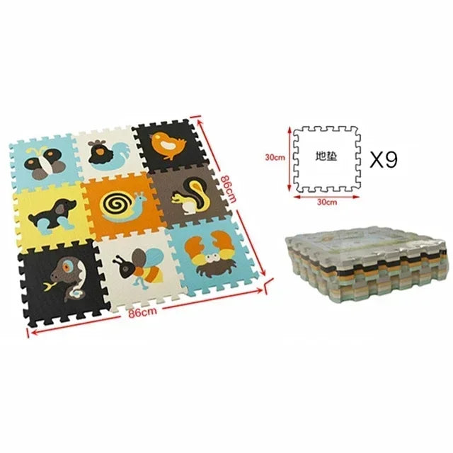 30*30*1cm 9Pcs Set Floor Mat Puzzle For Children Eva Foam Babies Floor Mat Games Interactive Toys For Toddlers Play Mat Baby Toy
