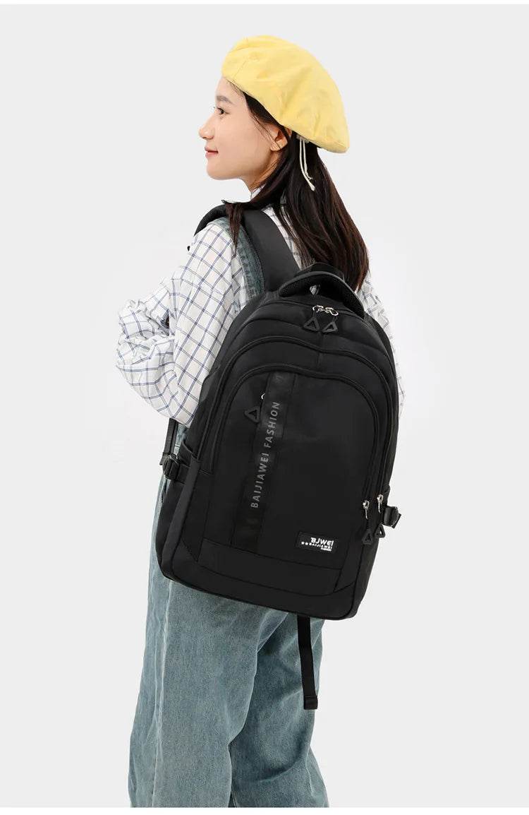 BAIJIAWEI brand college and high school student school backpacks Nylon orthopedic school bags reduces the burden girls schoolbag - AIAZ