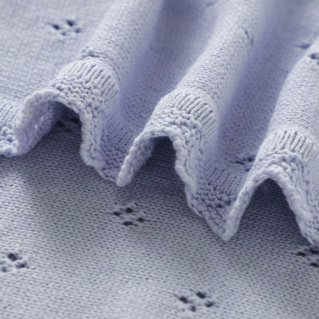 Knitted Baby Blanket Newborn Swaddle Wrap Blankets For Boys Girls 100% Cotton Soft Infant Receiving Blanket Crib Quilt Stuff
