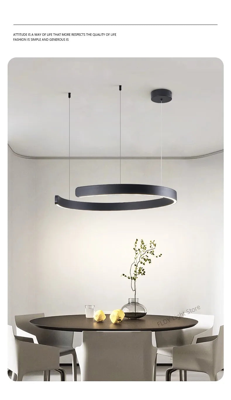 Ceiling chandelier Pendant light Chandeliers for dining room LED Bedroom living room nordic home decor Modern Round ring lamps