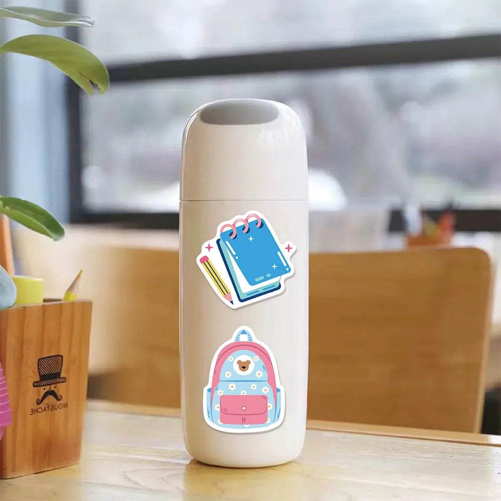 50PCS Back to School Student Supplies Graffiti Stickers DIY Luggage Speaker Water Cup Notebook Waterproof Stickers - AIAZ