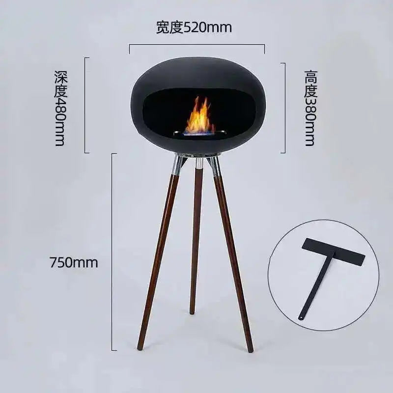 Nordic Wrought Iron Fireplaces Creative Villa Home Decor Living Room Art Heating Heater Modern Designer Floor-standing Ornaments