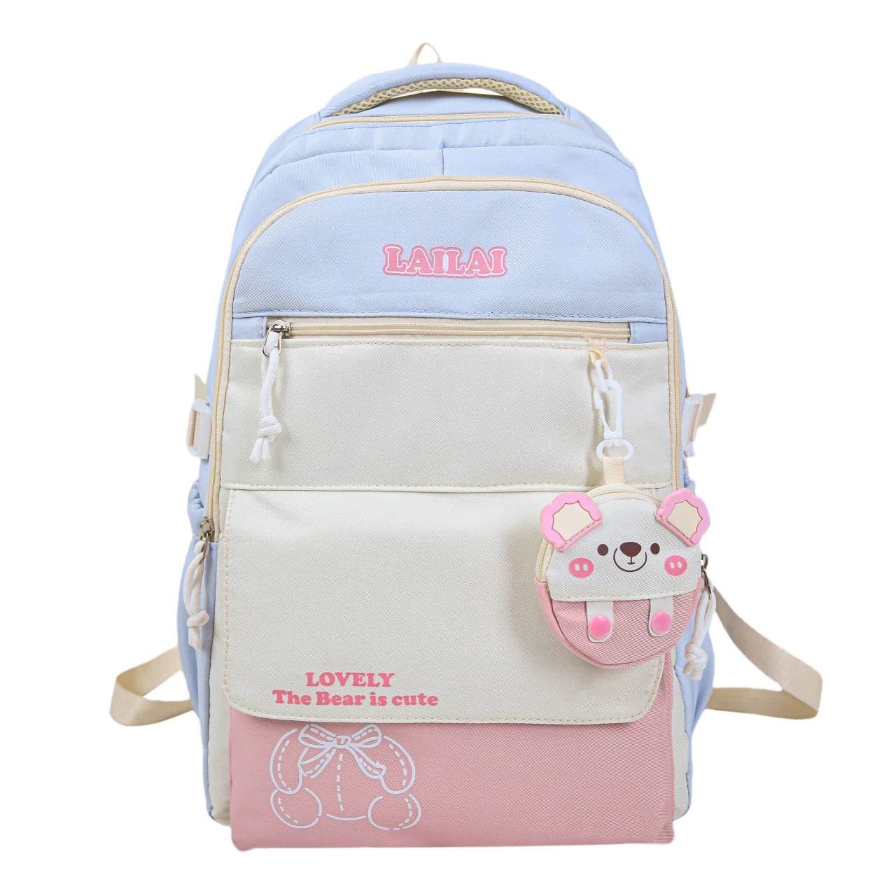Schoolbag, a lightweight and large - capacity backpack designed for junior high school girls, aiming to relieve pressure and pro - AIAZ