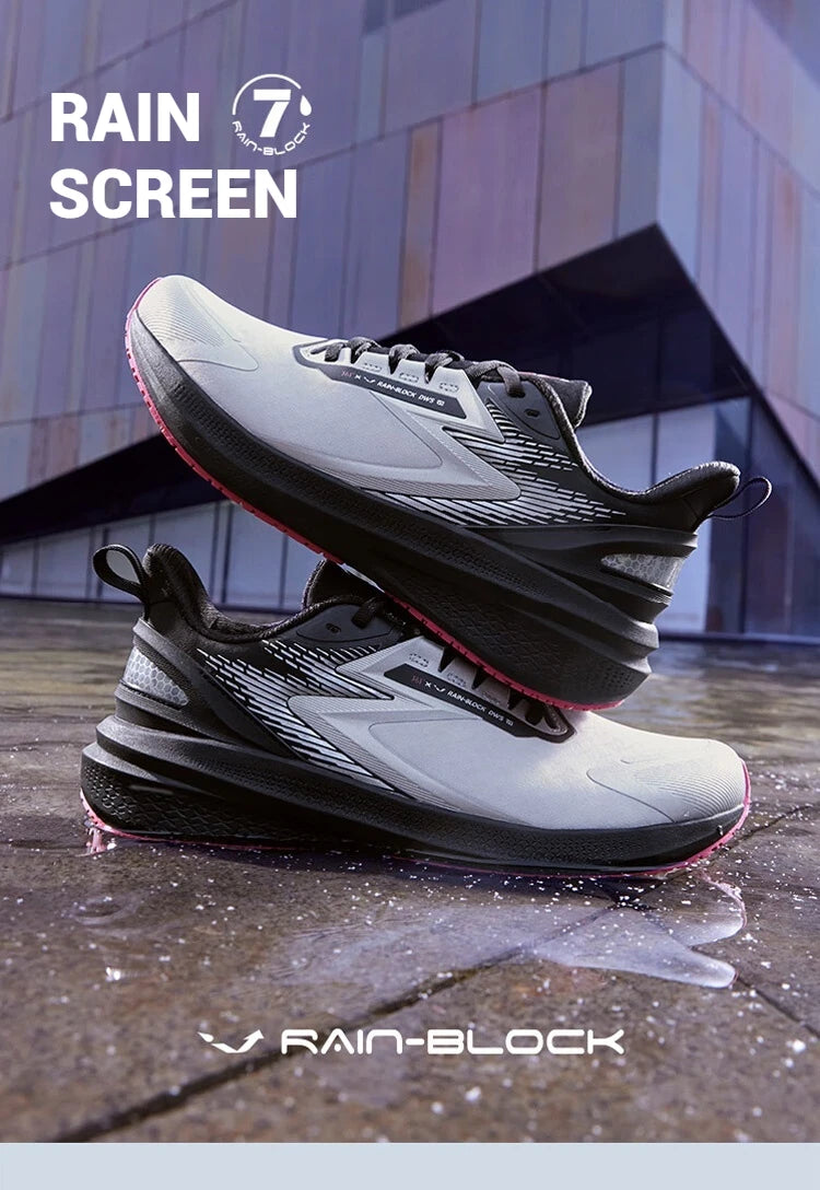 361 Degrees Rainblock 7.0 Men Running Shoes Anti Splash Rainproof Technology Non-Slip Cushioning Rebound Male Sneakers 672432239
