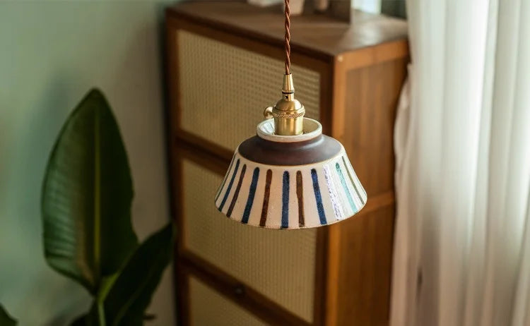 IWHD 2024 New Style Nordic Modern LED Pendant Lights Fixtures 4W Bedroom Dinning Living Room Ceramic Beside Lamp Hanglamp