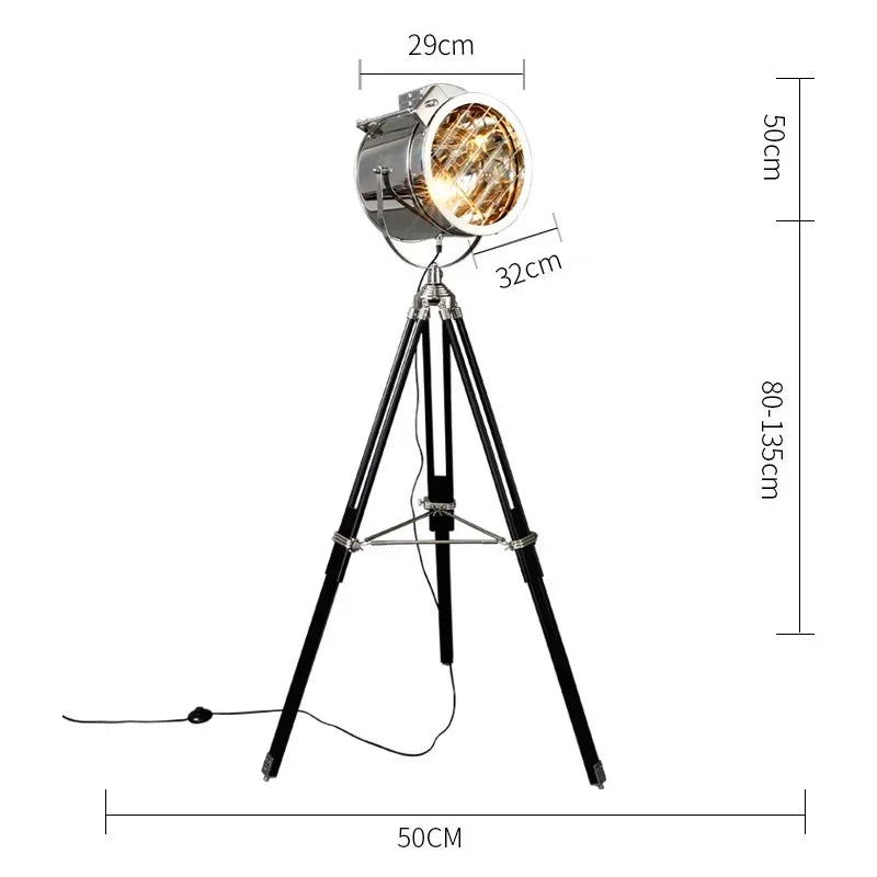 Nordic Creative Designer Stainless Steel Floor Lamp Restaurant Living Room Studio Retro Metal Led Light Home Decoration Lighting
