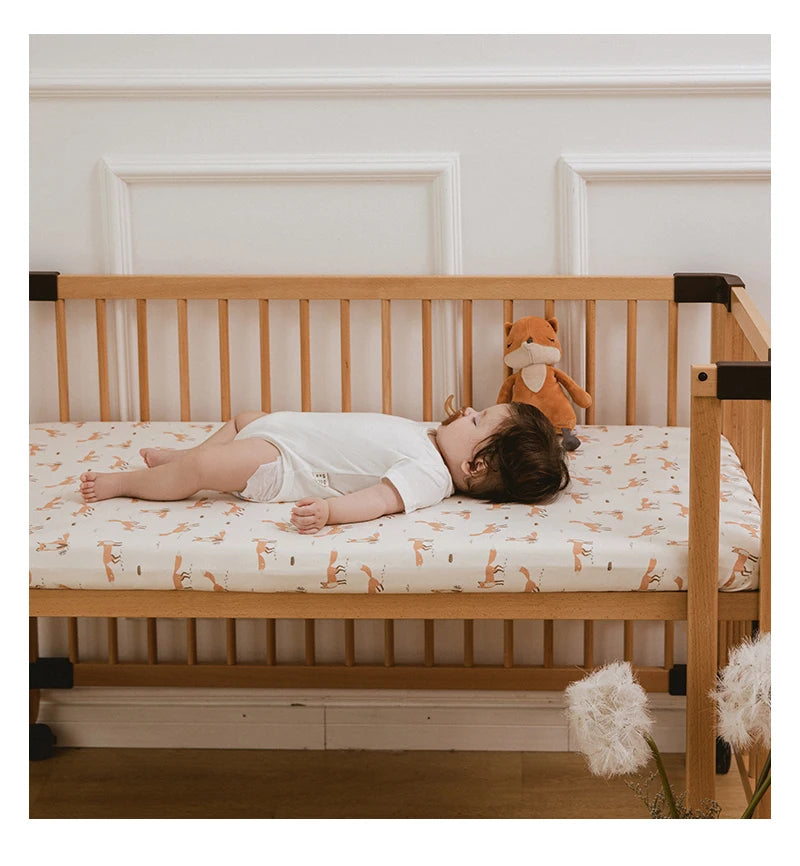 Baby Bedding Sets Crib Sheets 140*70Cm Infant Mattress Protector Baby Sheet Fitted 100% Cotton Soft Winter Warm Cot Cover